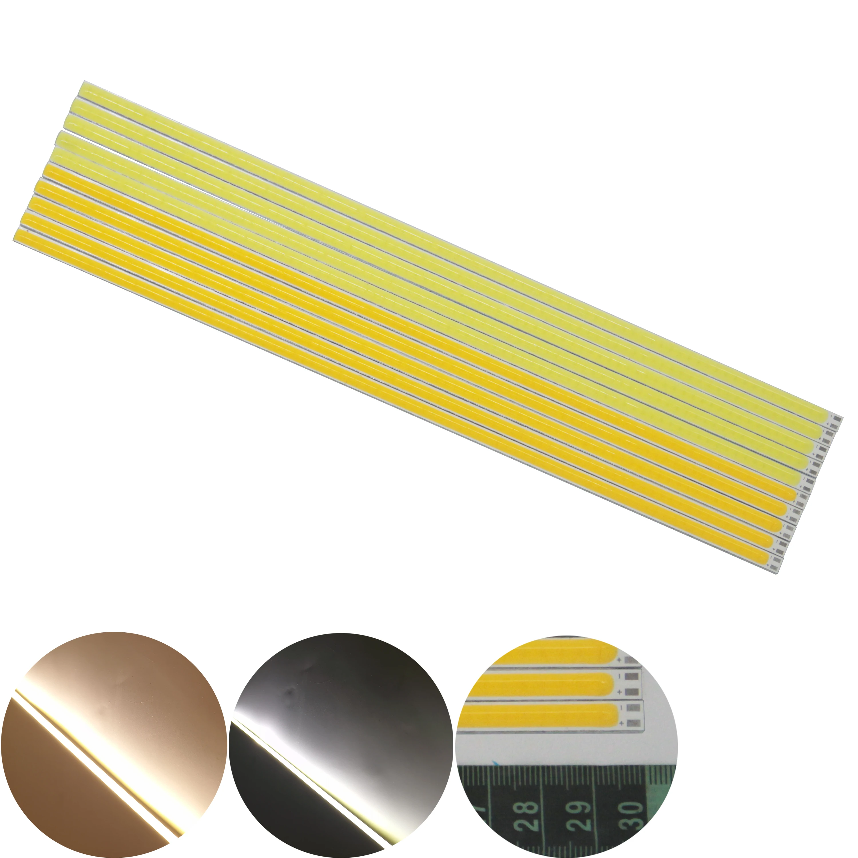 5PCS 300mm 6mm 10W LED COB Strip Hard Strip 12V DC Bar Light Warm White for DIY Car Outdoor Bended Light Camping Lamp Source