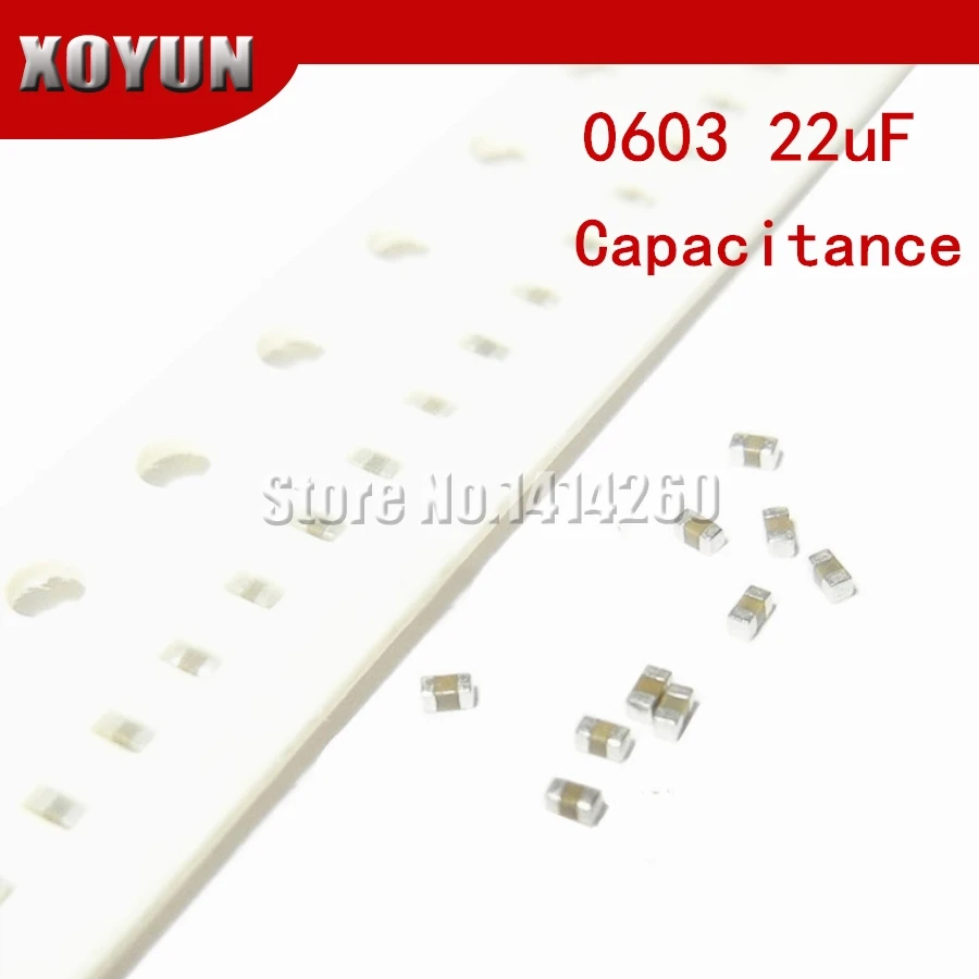 100pcs 0603 22uF X5R Error 20% 6.3V 0603 226 SMD Thick Film Chip Multilayer Ceramic Capacitor