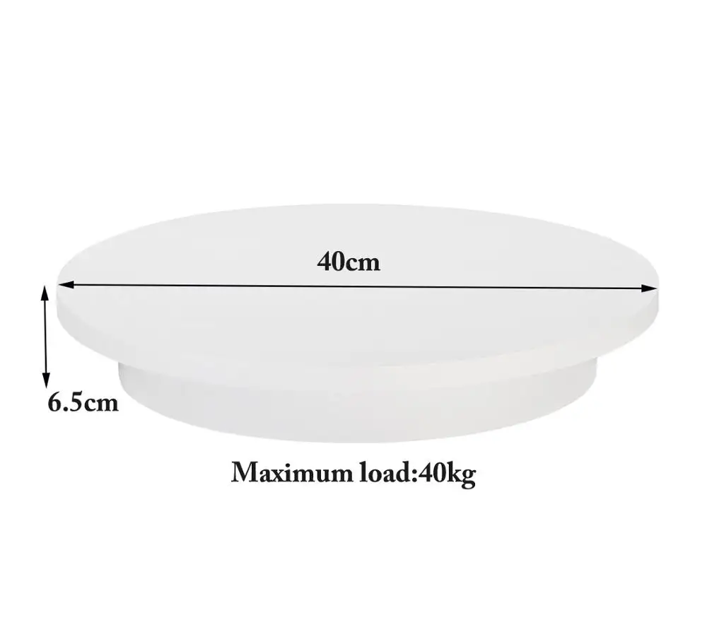 ComXim 40cm 15.7in Remote Controller Rotating Electric Photography Turntable,Display Stand for Products Display,Jewelry Display