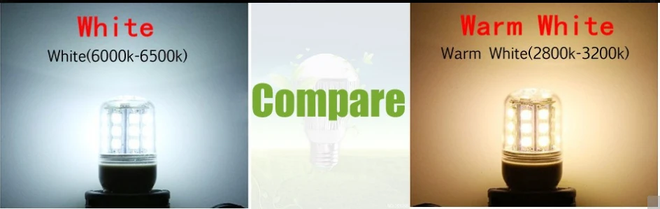 SMD 5050 LED bulbs 220V E27 5W 27LEDs Led corn Lamp,Warm White/White LED lighting Free Shipping