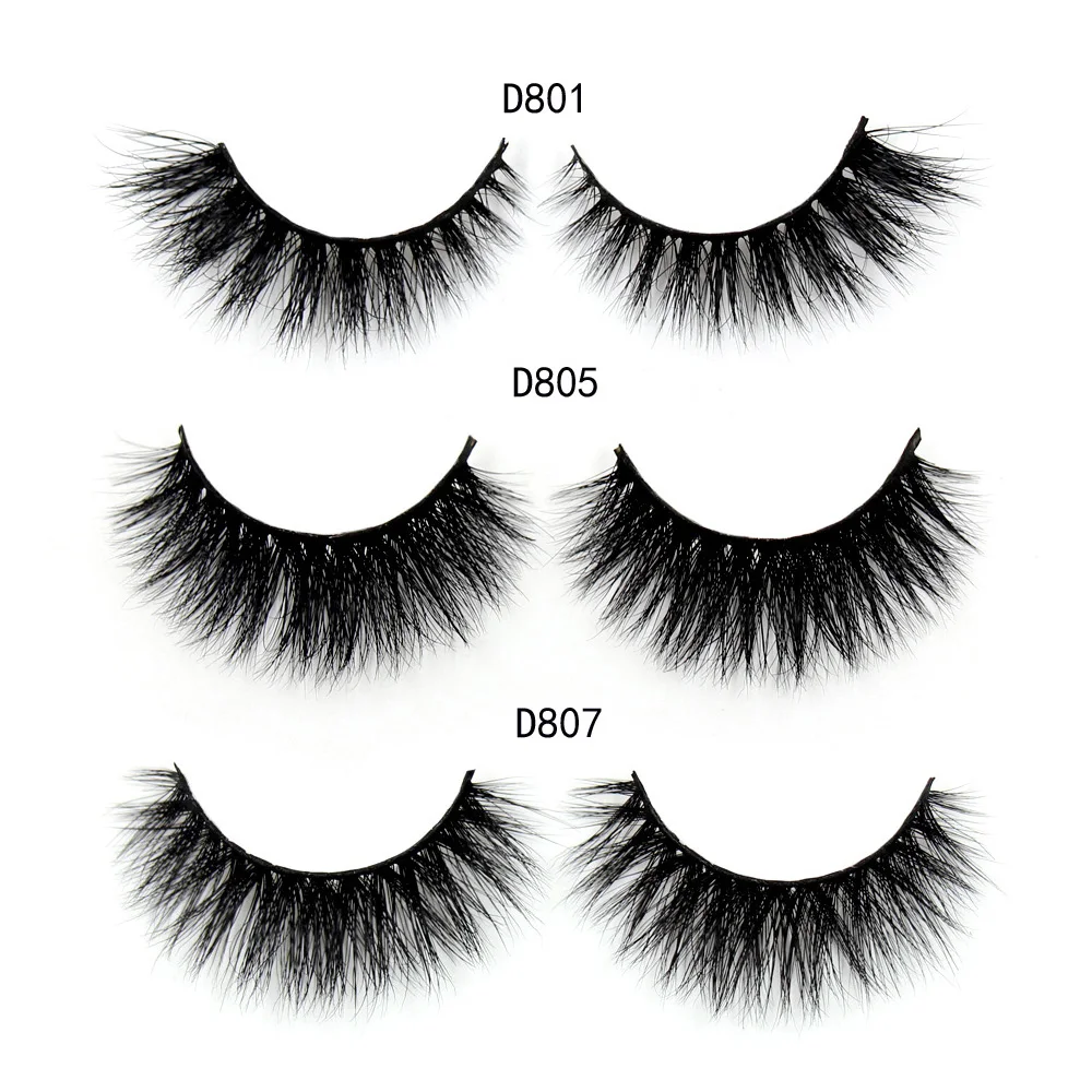 LEHUAMAO Eyelashes 3D Mink Lashes Natural fluffy eyelashes Thick  Full Strip Lashes Soft Dramatic Eye lashes D80 Makeup
