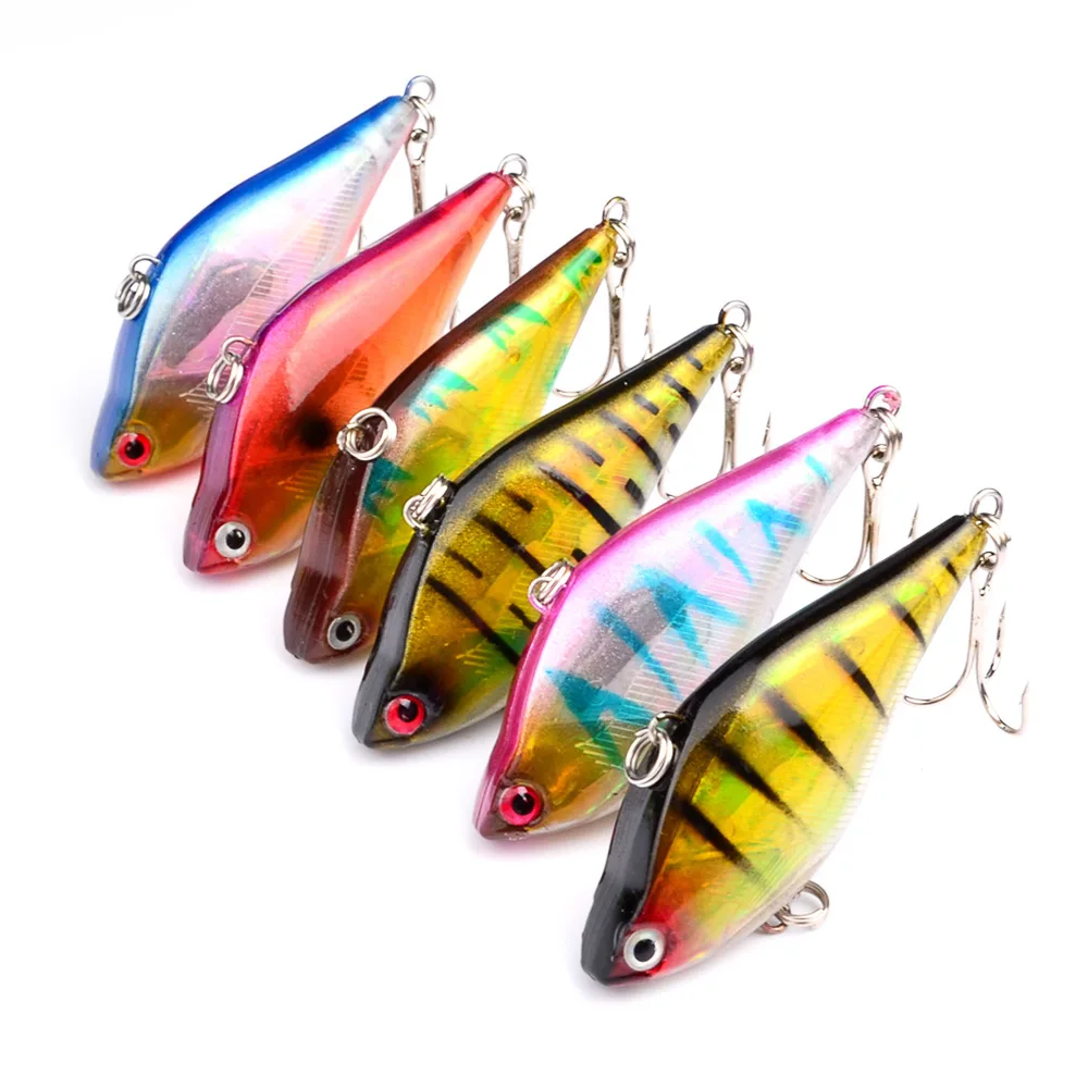 

HiUmi 6Pcs New VIB lures 13.1g 6cm Crankbait Minnow Hooks Baits Water Vib Lure Fishing Tackle