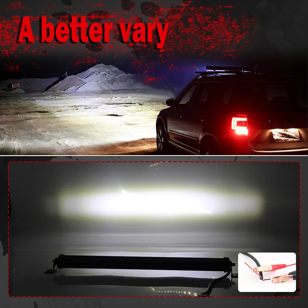 CO LIGHT Super Slim LED Light Bar 12V 24V 6D Offroad Work Light Combo Beam Driving Lamp dla 4X4 4WD Lada ATV Trucks Tractors SUV