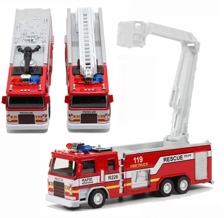 Mini 1:32 scale alloy construction vehicles, pull back model toys cars,Fire truck,Diecast car,free shipping