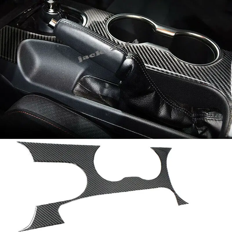 Fit for Ford Mustang 2015 2016 2017 2018 2019 Real Carbon Fiber Interior Gear Shift Box Panel Cover Trim