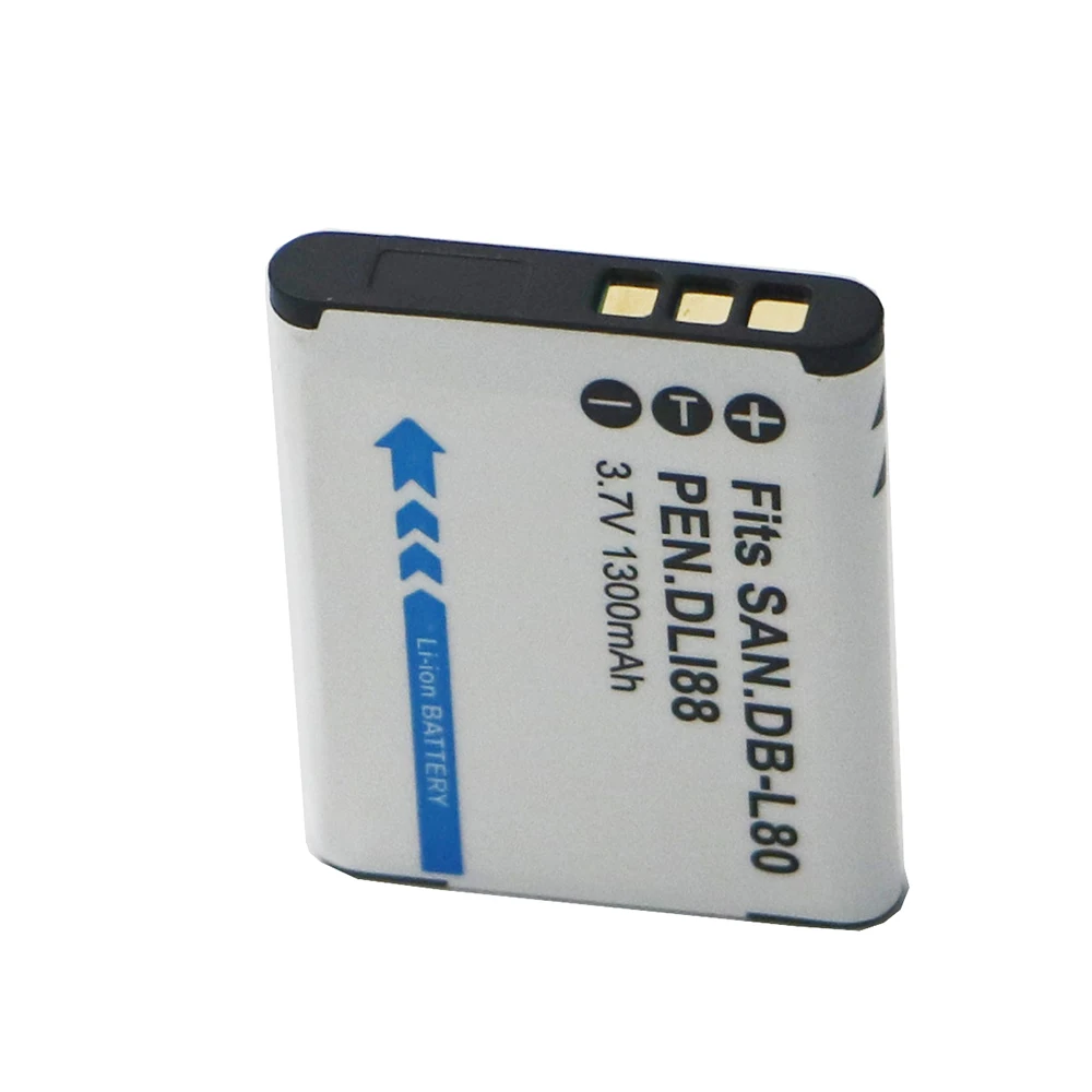 D-LI88 DB-L80 L80A D LI88 DBL80 DLi88 Rechargeable Batteries For Sanyo VPC-CG10 VPC-CG20 For PENTAX VPC-CG88 CG100 P70 Battery