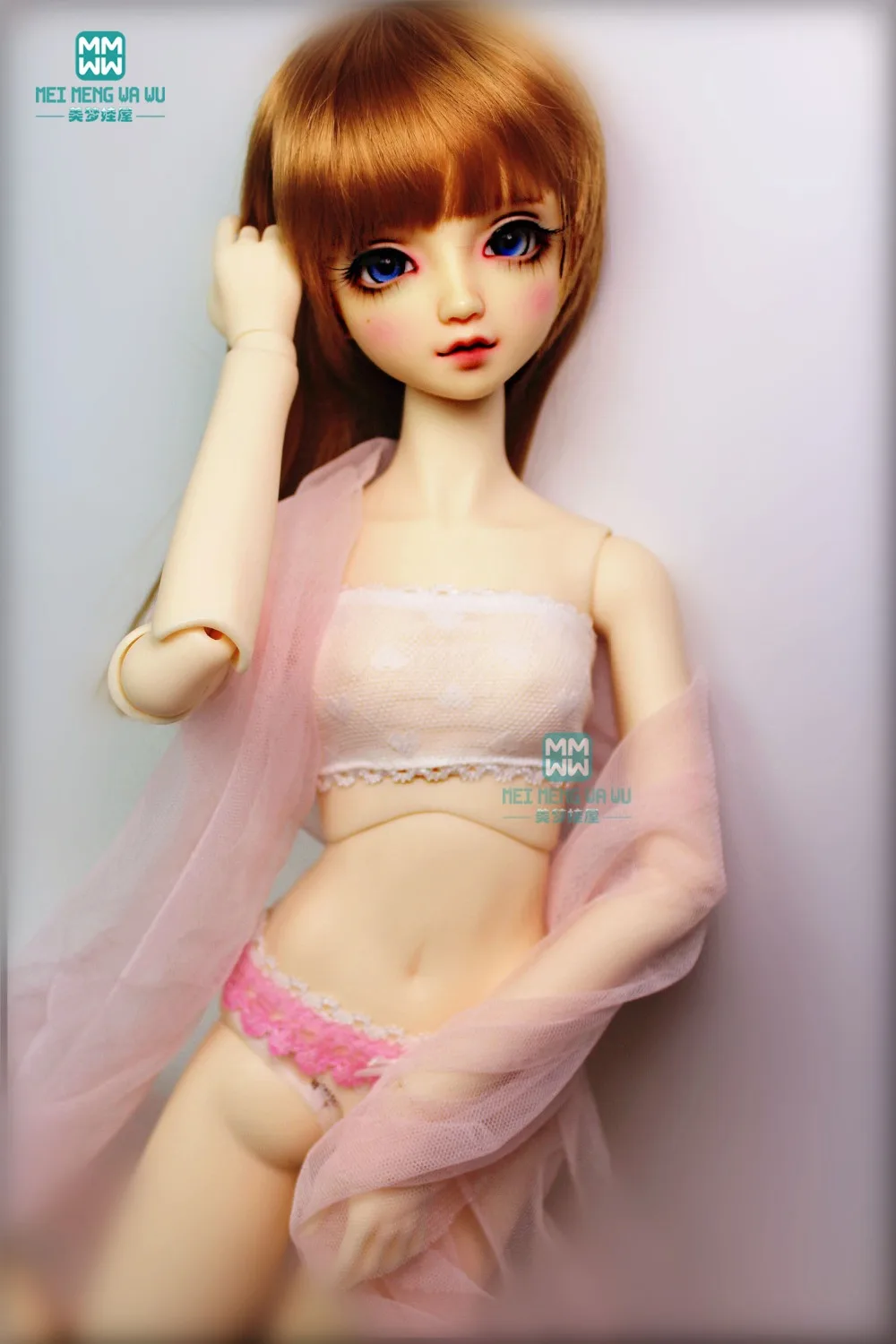 BJD ตุ๊กตาอุปกรณ์เสริมเหมาะกับ 28-62 ซม.1/3 1/4 1/6 YOSD MSD DD SD BJD ตุ๊กตาแฟชั่นด้านบนหลอดกางเกงลูกไม้