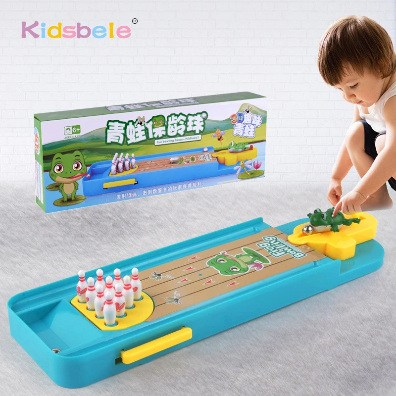 Desktop Bowling Game Toys For Children Indoor Parent-Child Interactive Table Sports Birthday Gift For Kids Playing Game