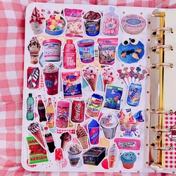 Cartoon stickers creative cute soda snack DIY scrapbooking album journal happy planner mobile  handicraft decorative stickers