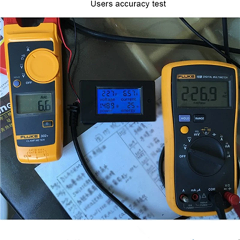 Digital Voltmeter Ammeter Wattmeter AC 80V-260V DC 6.5-100V 20A/50A/100A Amp Volt Voltage Current Energy Meter Tester CT Coil