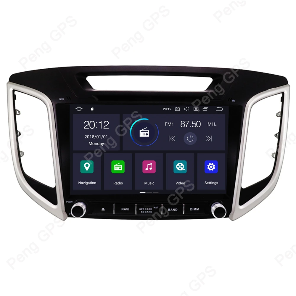 Car CD DVD Player Android 10.0/9.0 Car Stereo for Hyundai Ix25/Creta 2014-2019 GPS Navigation Multimedia FM AM Radio Headunit