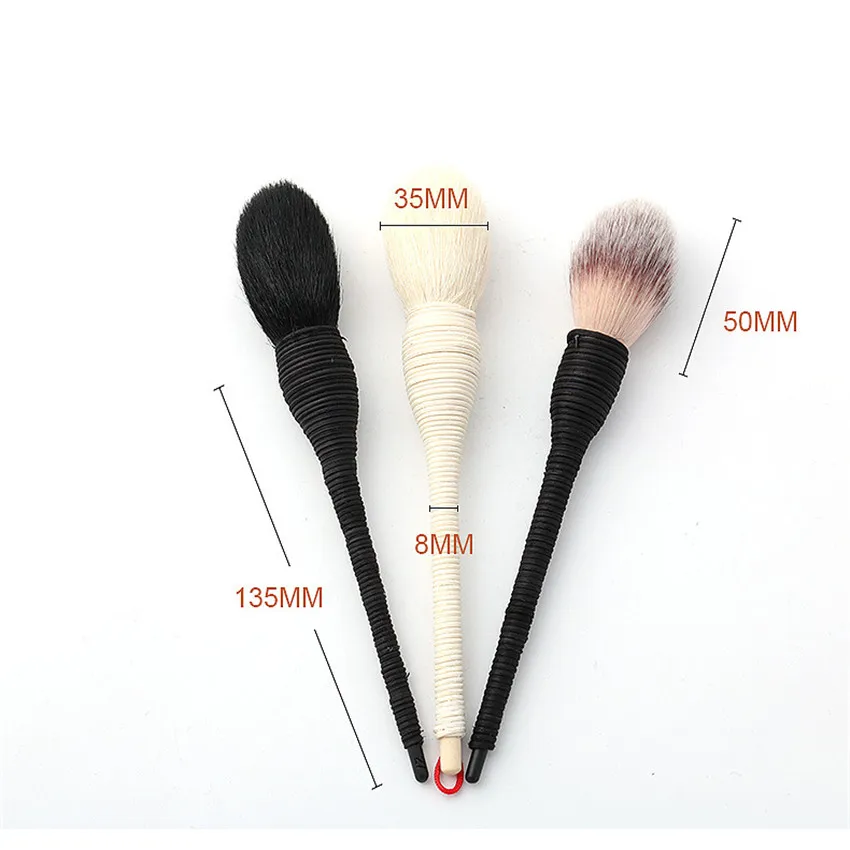 SAIANTTH Yachiyo Kabuki Brush 3 color Persian synthetic goat hair Natural rattan blush brushes Professional makeup maquiagem