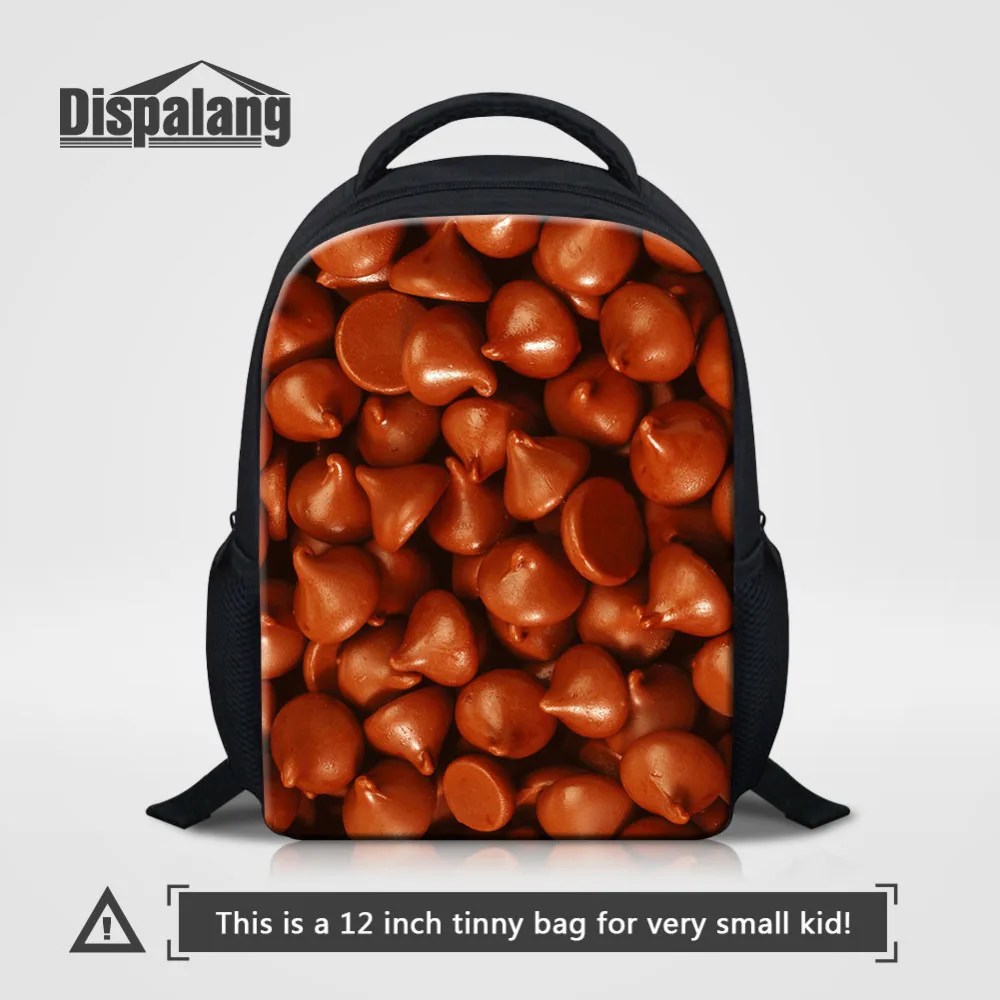 

Dispalang Kids Mini Backpack Candy Chocolate Print Small School Bag for kindergarten Oxford Travel Bag Back Pack Bolsas Mochila