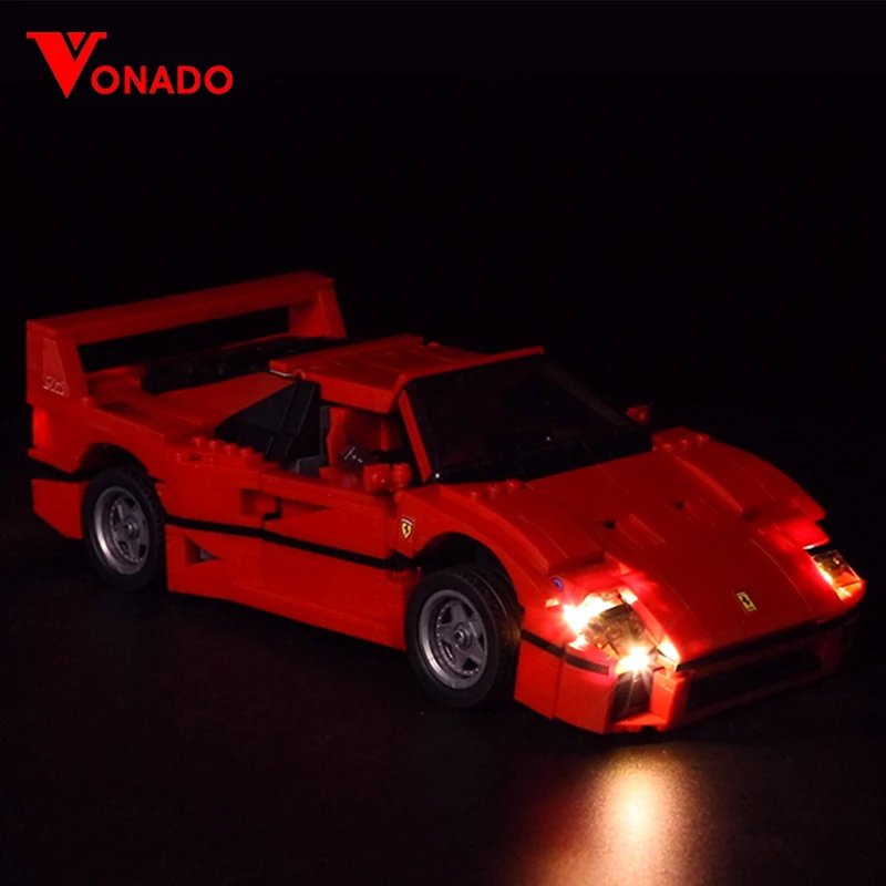 

LED light up kit Compatible for technic 10248 Building Blocks 21004 Creator series F40 Sports car (only light included)