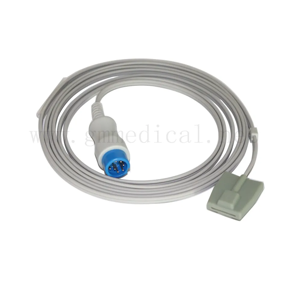 Compatible with Mindray Beneview T5/T6/T8 Pediatric silicone soft tip sensor,Round 7pin, L=3M.