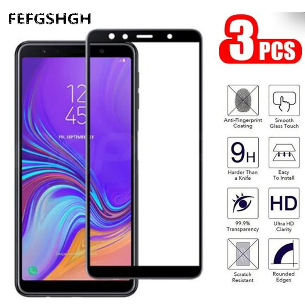 Szkło hartowane do samsung A5 A6 A7 A8 Plus 2018 szkło ochronne do Samsung galaxy J4 J6 J8 2018 ochrona 9h