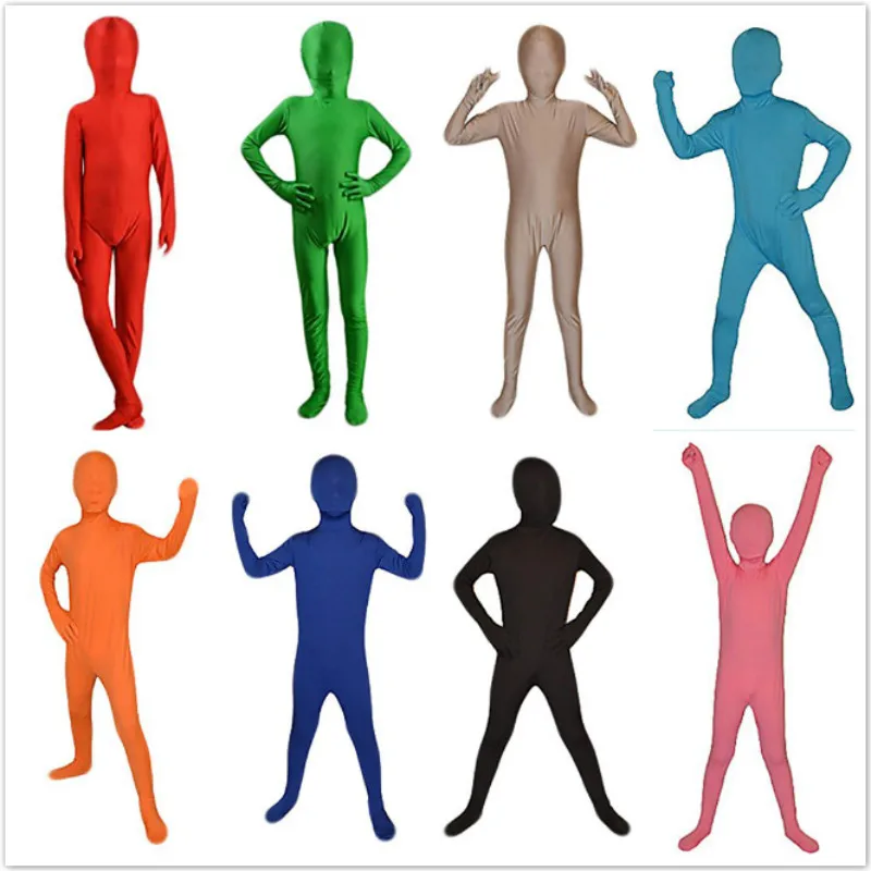 Ban Đầu Trẻ Em Full Bodysuits Lycra Zentai Khiêu Vũ Thể Thao Mặc Trẻ Em Bé Trai Bé Gái Thể Dục Dụng Cụ Bodysuits Liền Quần Trang Phục Halloween