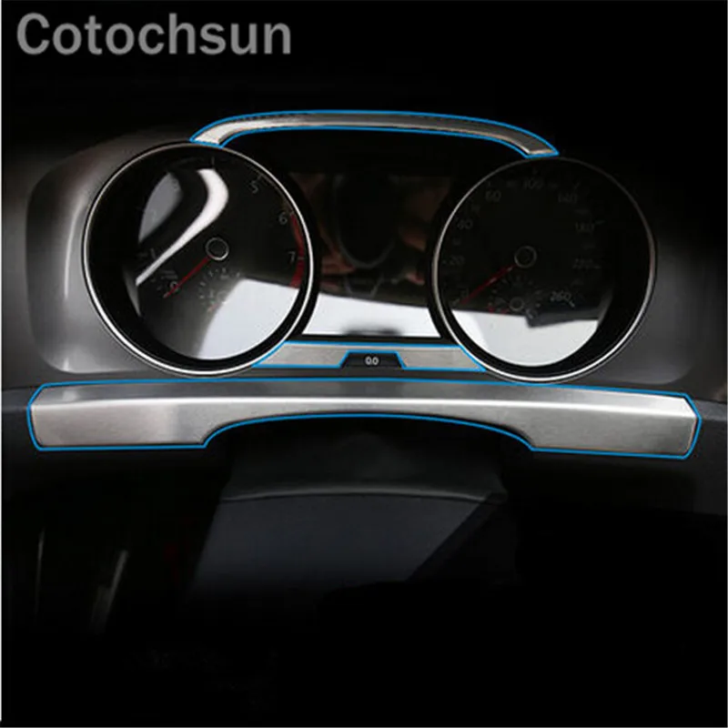 Cotochsun 3pcs/Set Auto Stainless Steel Panel Trim Decoration sticker case Fit For  Volkswagen GOLF 7 MK7