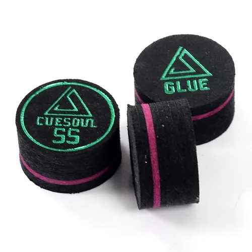 Imagen 2 del producto CUESOUL 6 unids/set puntas de tacos de billar de piel de cerdo súper suaves de 14mm y 8 capas