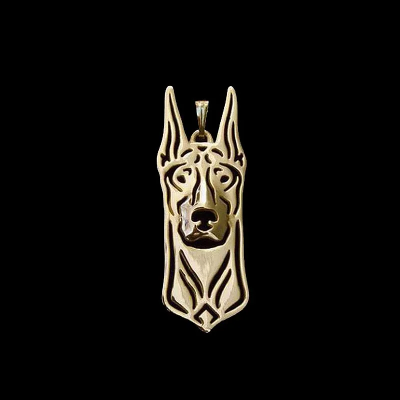 Female Metal Dog Pendants Lovers\' Doberman Jewelry Pendants