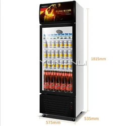 Congelador comercial de una sola Puerta, refrigerador de bebidas, escaparate de gabinete de refrigeración de tipo Vertical, sin escarcha