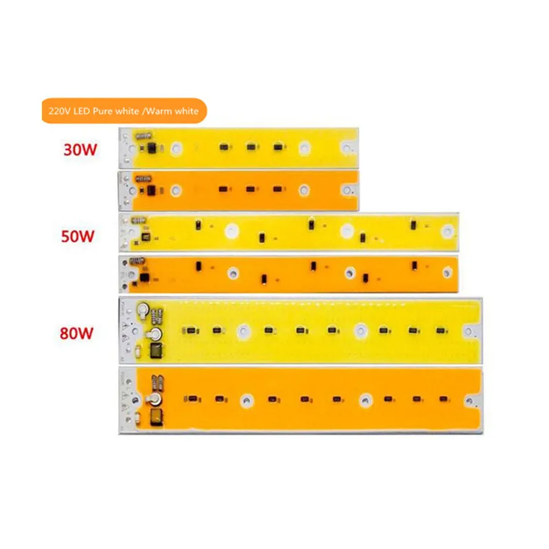 30W 50W 80W LED cob chip AC220V/110V COB Floodlight full spectrum plant growth module LED Lamp pure/ warm Free shipping 5pcs