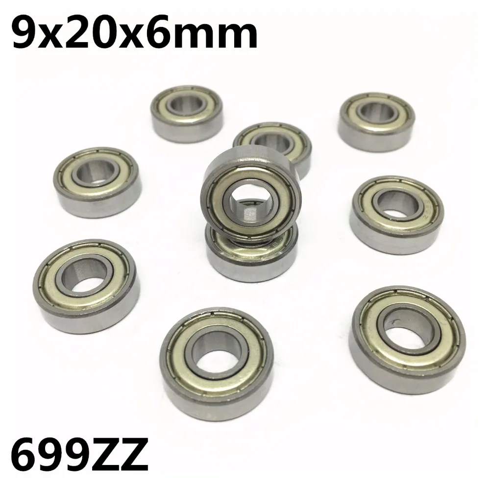 

50Pcs 699ZZ 699-2Z L-2090ZZ 9x20x6 mm Deep groove ball bearing Miniature bearing High quality 699Z