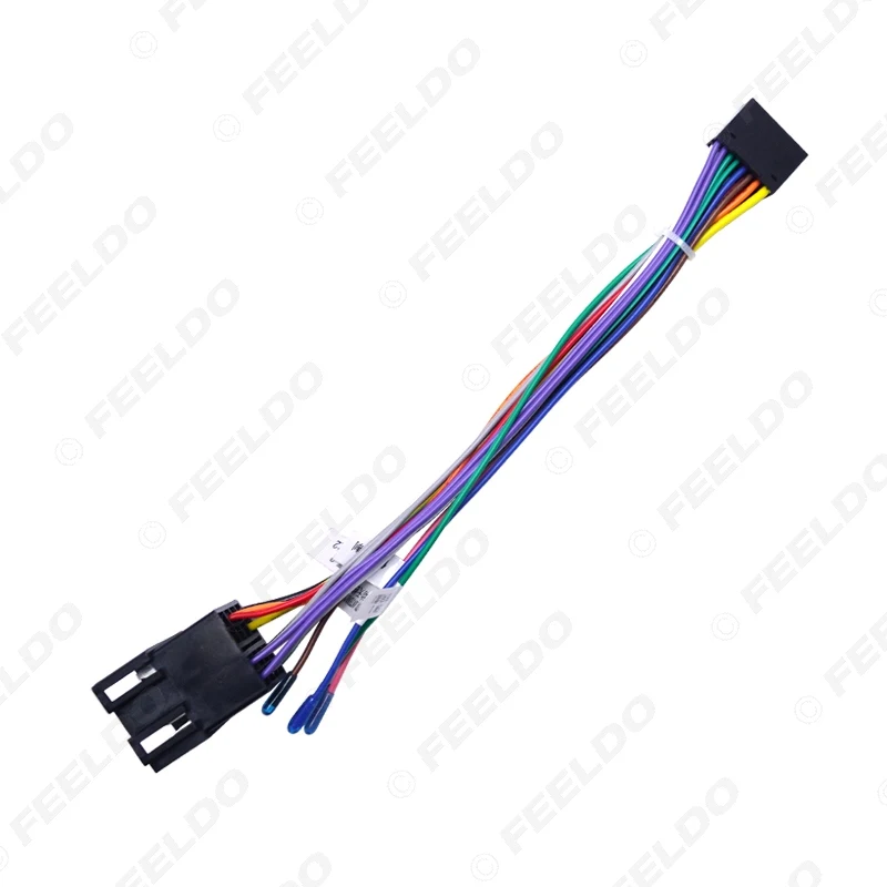 FEELDO-arnés de cables para unidad principal de coche, adaptador de arnés de Radio para Volkswagen ISO OEM, 5 piezas, 16P, # FD2054