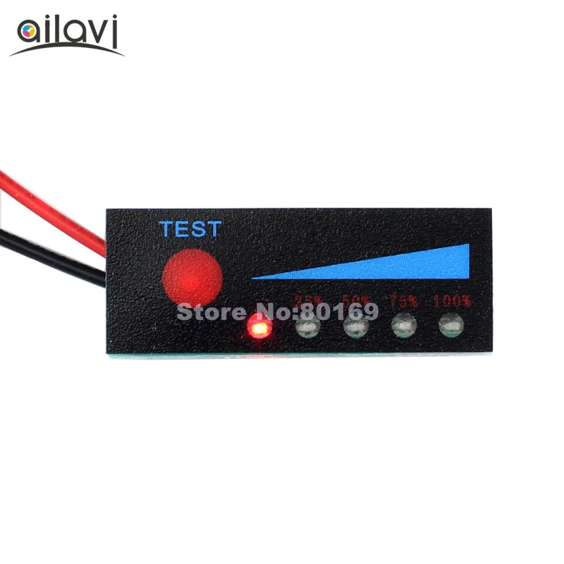 10pcs/lot 1S 3.7V Lithium Polymer Battery Tester LED Indicator Remaining Power Percentage Smart Battery Display Board