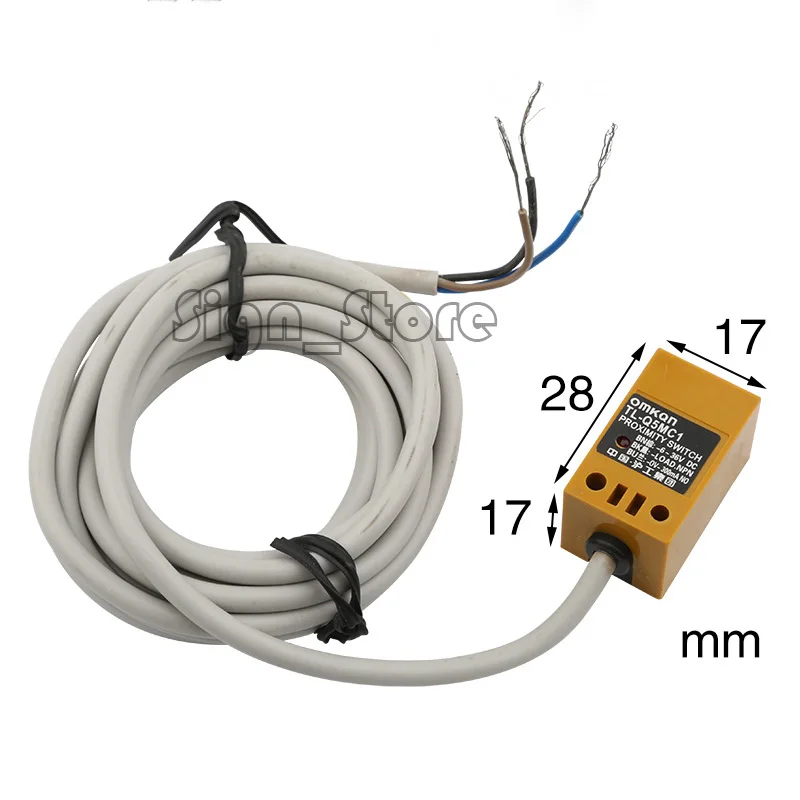 2 pièces interrupteur de fin de course DC6V-36V cnc routeur co2 laser machine arrêt d\'urgence TL-Q5MC1 5mm capteur NPN 3 fils inductif interrupteur