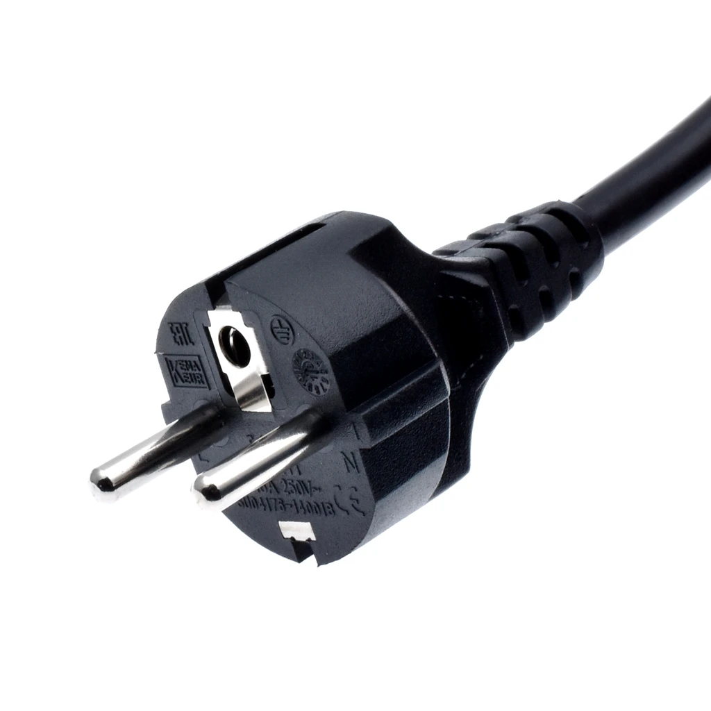 1.8m EU Schuko Power cables,Europe CEE7/7 Power Cord ,EU to C15 Power lead for household electrical appliances