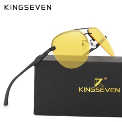 KINGSEVEN Polarized Night vision Sunglasses Mens Original Box Goggles Women Designer Leisure Glasses Oculos de sol Eyewea
