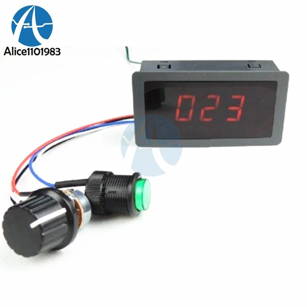 DC 6V-30V 12V 24V MAX 8A 16khz Adjustable PWM Motor Speed Controller Digtal Digital Display DC Motor Control CV Governor Switch