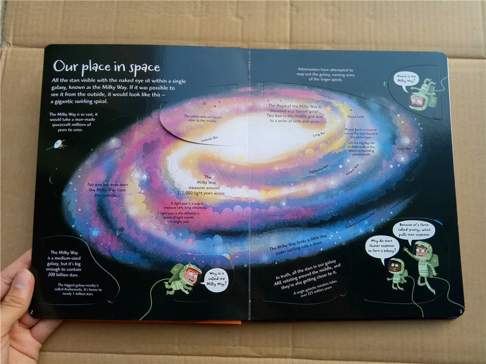 Usborne See Inside The Universe Englisches pädagogisches 3D-Bilderbuch mit Klappe, Baby-Geschenk für die frühe Kindheit, Kinder zum Lesen von Geschichten