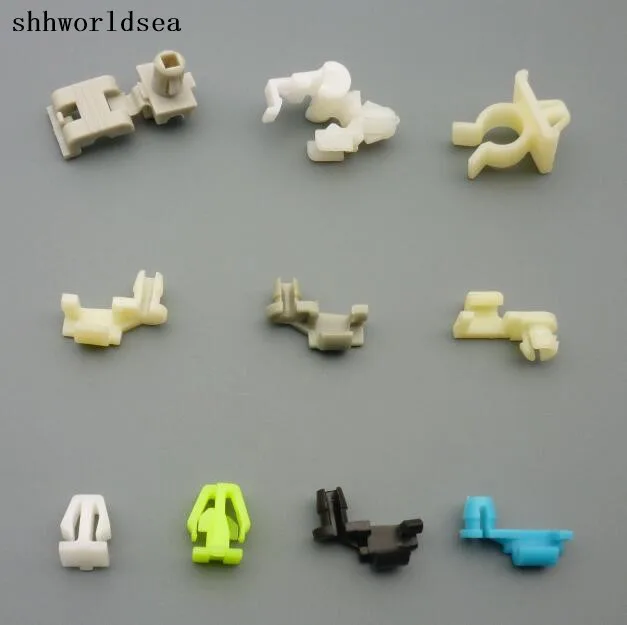 Shhworldsea 500 Uds sujetadores de coche capó varilla de apoyo clip cerradura de puerta clip final cuerpo moldura lateral clip retenedor de varilla de portón trasero