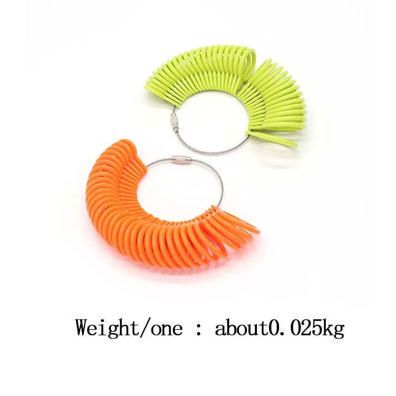 Superior Plastic Ring Size Gauges Set Measuring Ring with Rings Mandrel Sizer Finger Sizing Measuring Stick Ring Jewelry Tools