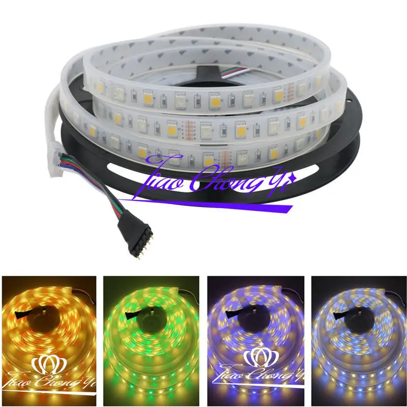 

5M 5050 RGBWW RGB+warm white 300 led strip light IP67 Silicon Tube waterproof 100M