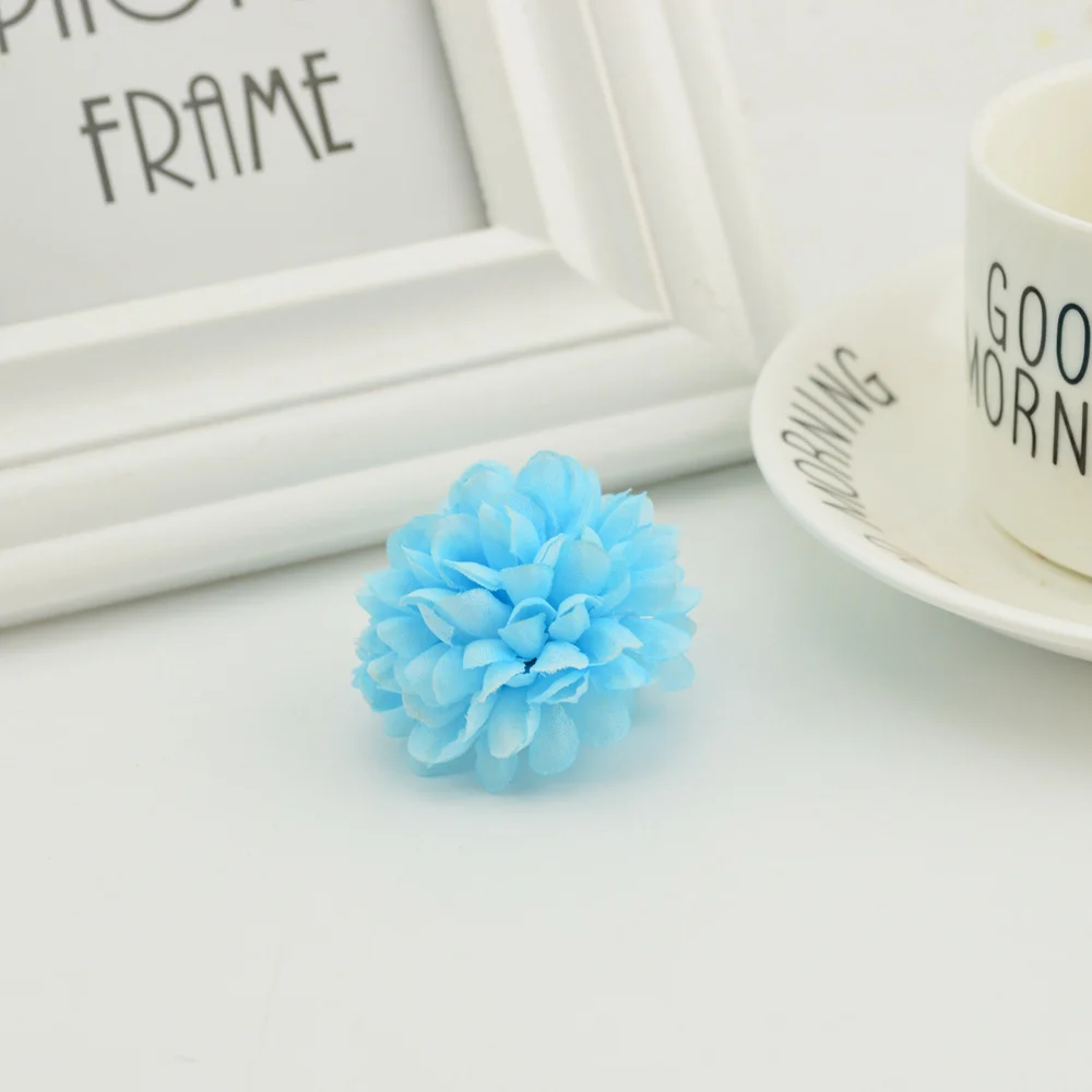 5CM 20 Stück Mehrschichtige Seiden-Chrysanthemenköpfe Künstliche Blumen Günstig für Heim- und Hochzeitsdekoration DIY Kranz Brautstrauß – Detail 21