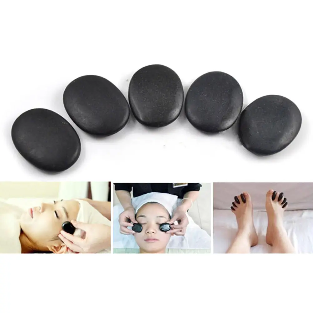 JETTING-7Pcs/Set Safety Lava Natural 3*4cm Stones Energy Massage Hot Spa Rock Basalt Stones Wholesale New Arrival