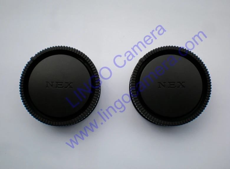 NP3206 Set of Professional Rear Lens Cap + Camera Body Cap for Sony NEX-7/5/3/E