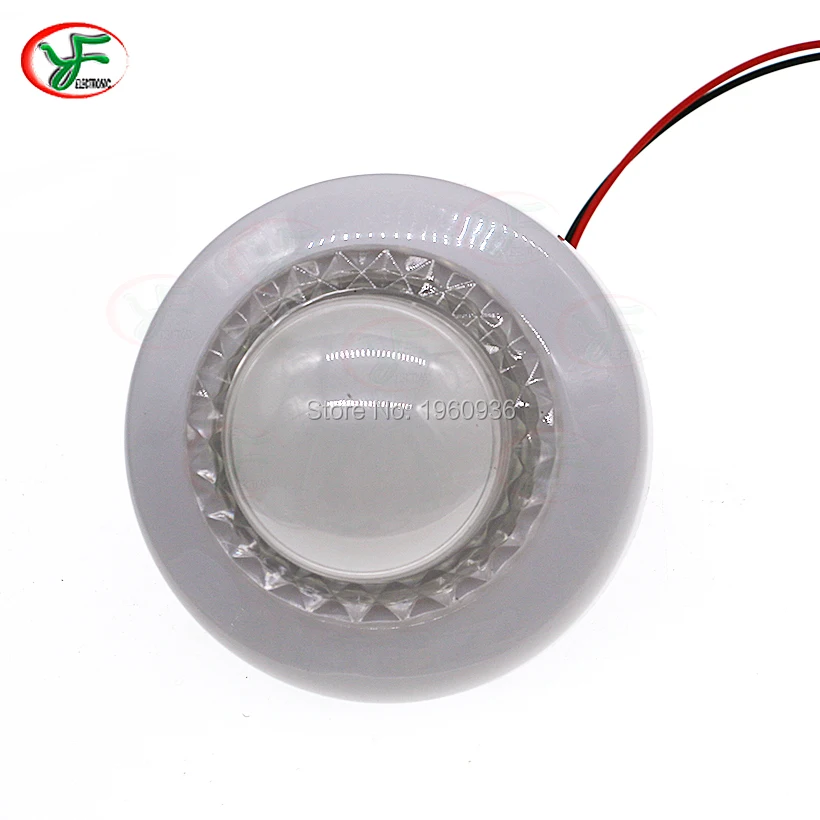 Lámpara LED colorida RGBS, pulsador iluminado de 76mm, 92mm, botón de luz giratorio con Micro interruptor para máquina de grúa de garra, cc 12V