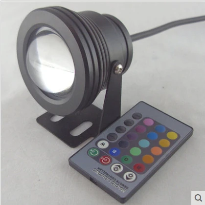 

12V 10W RGB LED Underwater Light Waterproof IP68 Fountain Swimming Pool Lamp 16 Colorful Change With 24Key IR Remote