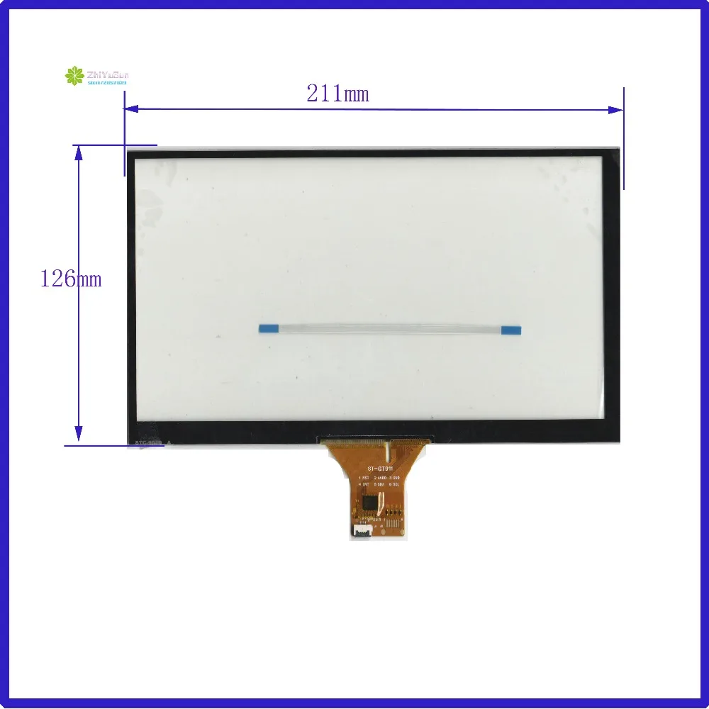 

NEW 9inch GT911 1024*600 4lines Capacitive touch screen panel 211mm*126mm TouchSensor FreeShipping 211*126