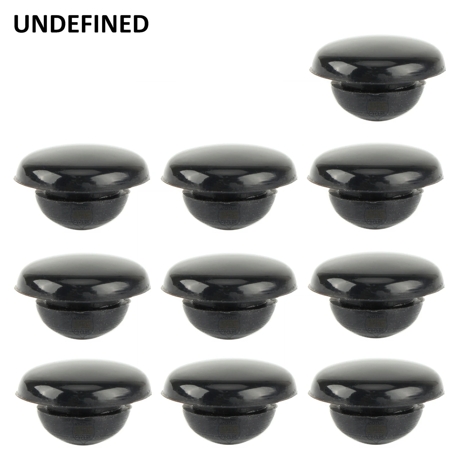 10 Pcs Motorbike Parts Rubber Insert Pads Skidproof Pad For Harley Touring Black Cut Floorboards 1986-2021