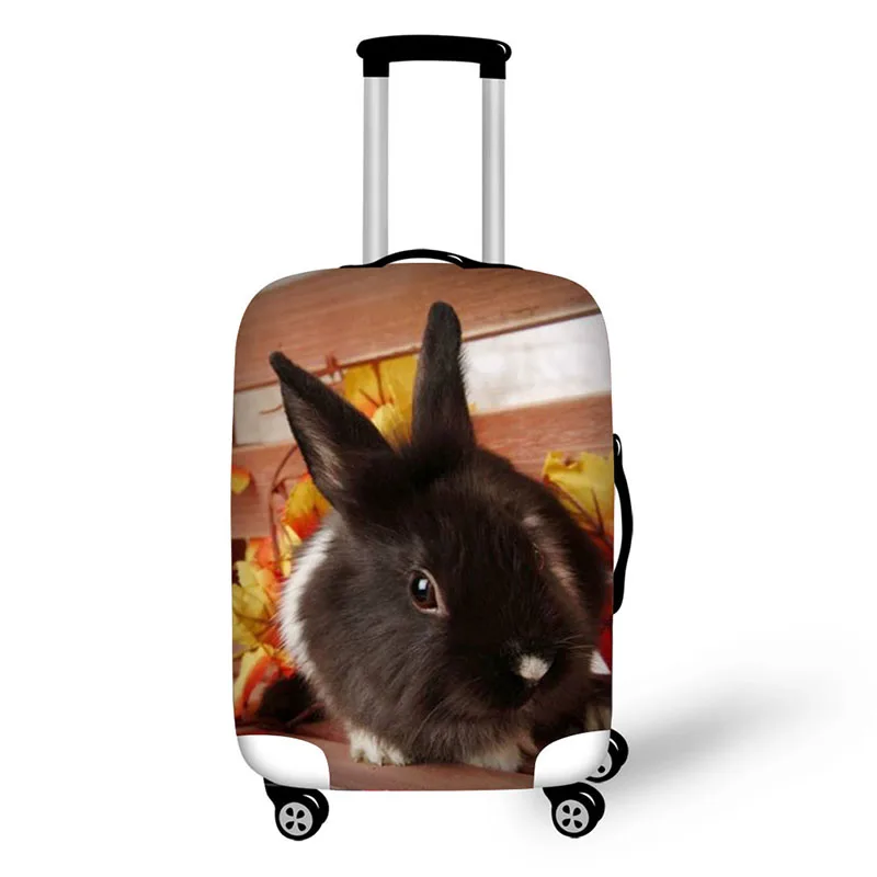 Juste de protection élastique pour bagages, housse anti-poussière, étui extensible, animal lapin, accessoires de voyage, valise, 18-32 pouces