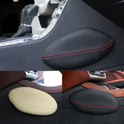 2021 Universal Car Seat Cushion Foot Support Pillow Leather Leg Cushion Knee Pad Thigh Support Pillow Interior Car Accessories