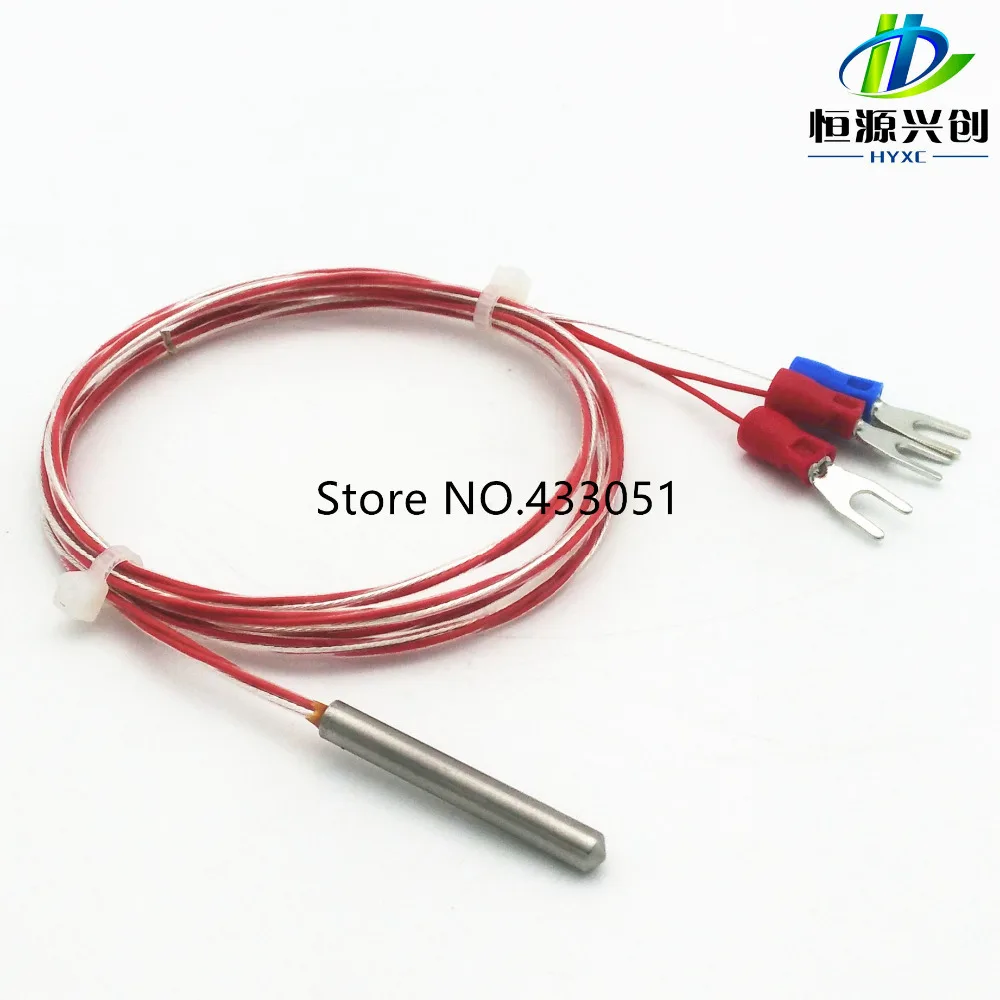 PT100 PT1000 PT500 Sensor 3-Wire 3*30Mm Teflon Probe Suhu Tinggi 10 Buah Kelas Industri Tahan Air