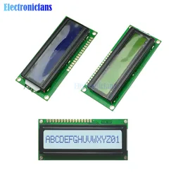 16x1 문자 디지털 LCD 디스플레이 모듈 LCM STN SPLC780D KS0066, LED 백라이트 행 인터페이스 보드, 파란색, 흰색, 노란색 5V, 1601