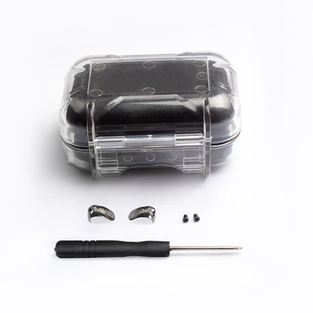 OKCSC ل Westone جديد W80 المعادن صرف فاسبلاتيس مكافحة انفجار سماعة غطاء ل W80 جديد W60 جديد W40 مع معدن المسمار أدوات