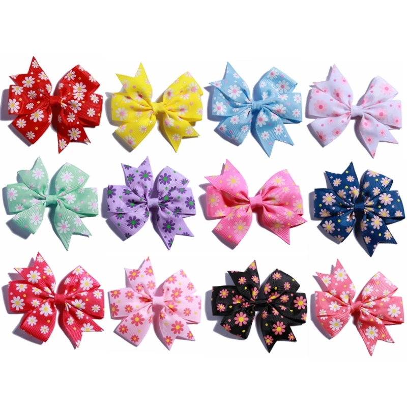 

120PCS 3.1" Newbron Grosgrain Ribbon Boutique Bow For Headbands Hair Bows For Clip Hair Accessories